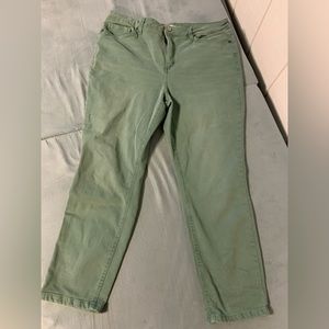 Green Denim Lauren Conrad Ankle Jeans